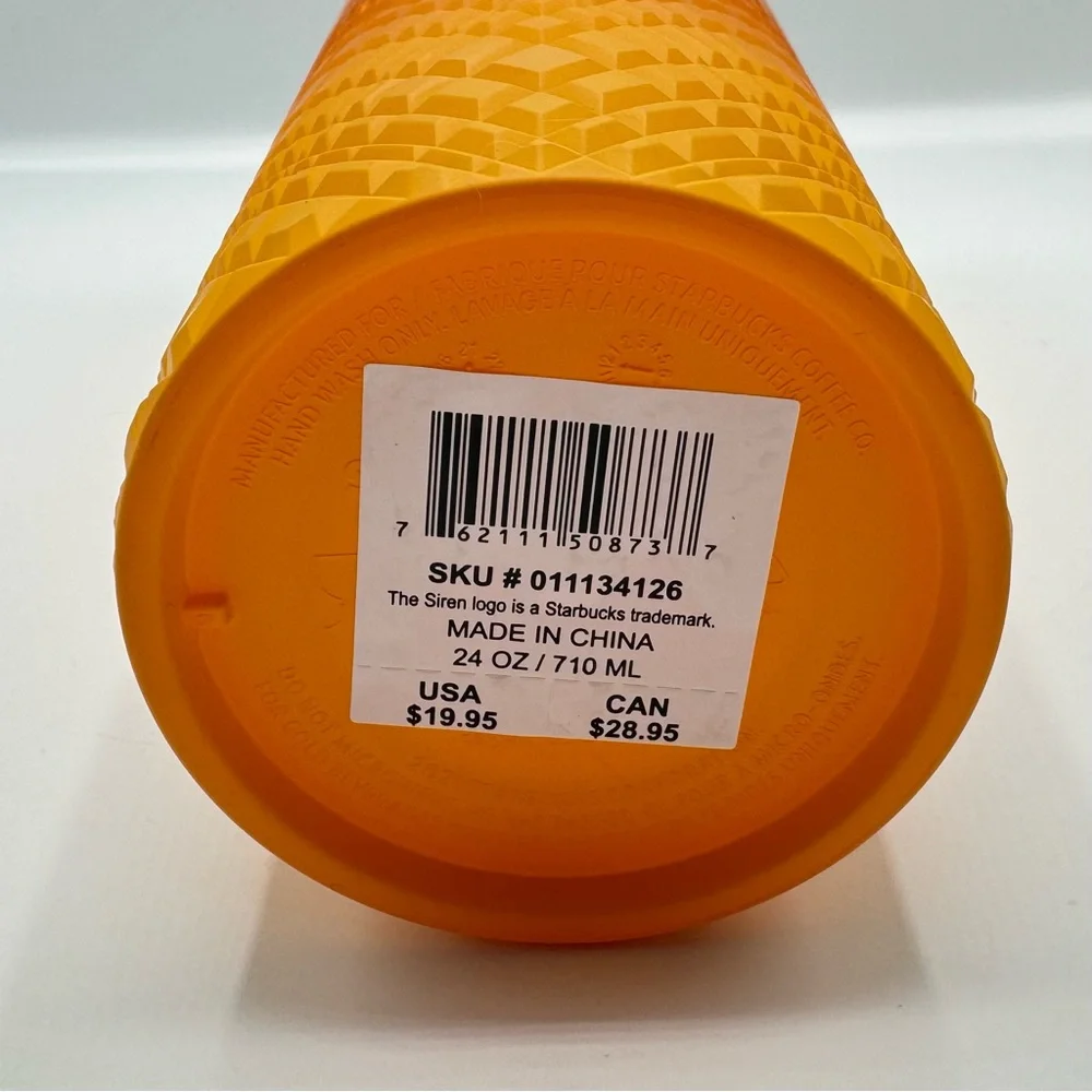 Starbucks Orange Mango Ombre Jeweled Venti Tumbler Cold Cup 24 oz